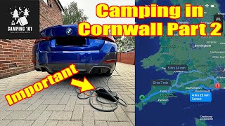 First Camping Trip 2023 Part 2 #2022bmwi4 #bmwi4 #cornwall #themonkeytree #electricvehicle