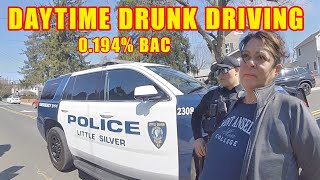 Bodycam DUI Arrest - Daytime Drunk Driving on 2 Flat Tires