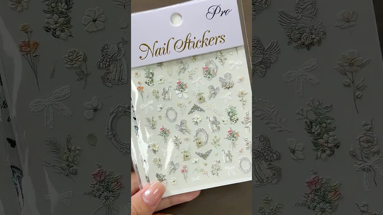 Coquette angel 5D nail sticker 