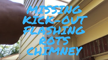Missing Kick-Out Flashing Causes Widespread Water Damage to Chimney