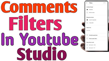 YouTube Studio Comment Filters || Comment filters || 2022 ||