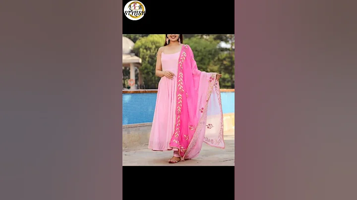 Pink Suit With Contrast Dupatta Ideas #plainsuitwithcontrastdupatta #short