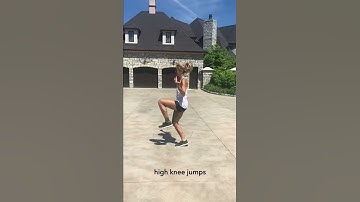 High Knee jumps - jump rope workout from tallblondebell