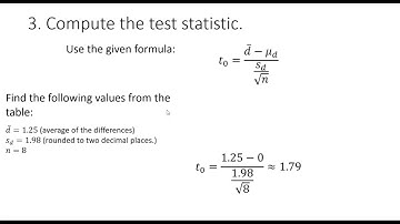 Complete a hypothesis test for two means with dependent samples - critical value approach