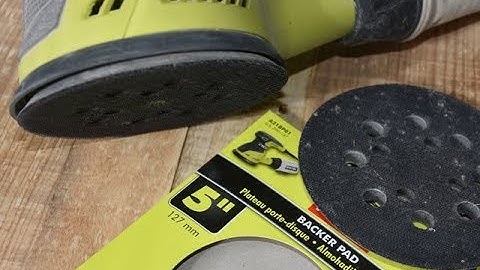 Orbital Sander Repair - Backer Pad Replacement