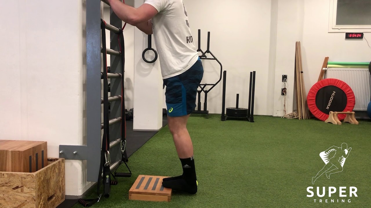 BW Straight Knee Tennis Ball Calf Raise [Tibialis Post.] - YouTube