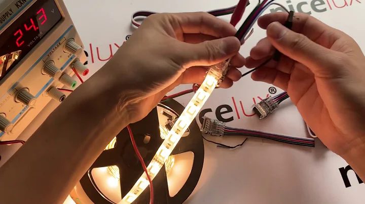 How to connect silicon waterproof RGBW LED Strip Light 12mm by Nicelux 5 pin connector