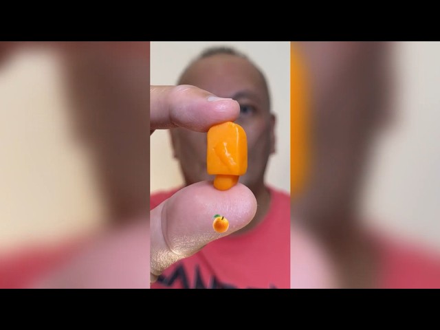 👂ASMR ALBANESE SHERBET GUMMI ICE POPS CANDY ORANGE FLAVOR EATING SOUNDS👂ORIGINAL LENGTH👂
