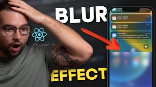 Create Gesture Based BLUR effects in React Native