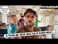 Wild train journey in burma  myanmar railway dangerous ride in yangon