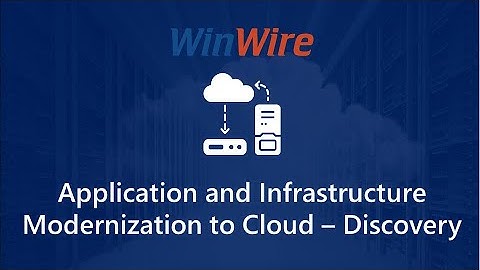 Discovery of Application and Infrastructure Modernization to Cloud