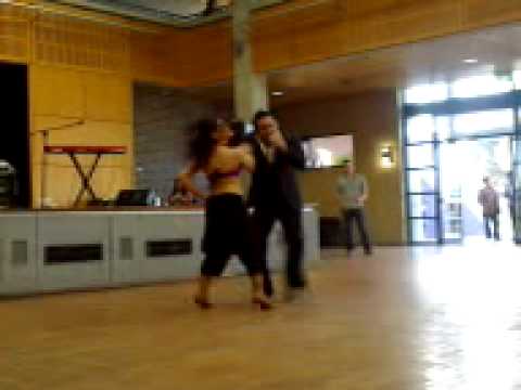 Nestor and Melanie performing BACHATA at Macquarie...