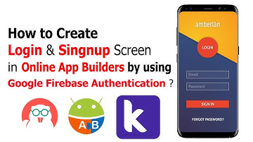 How to create a Login & Signup Screen in Kodular apps by using Firebase Authentication System ?
