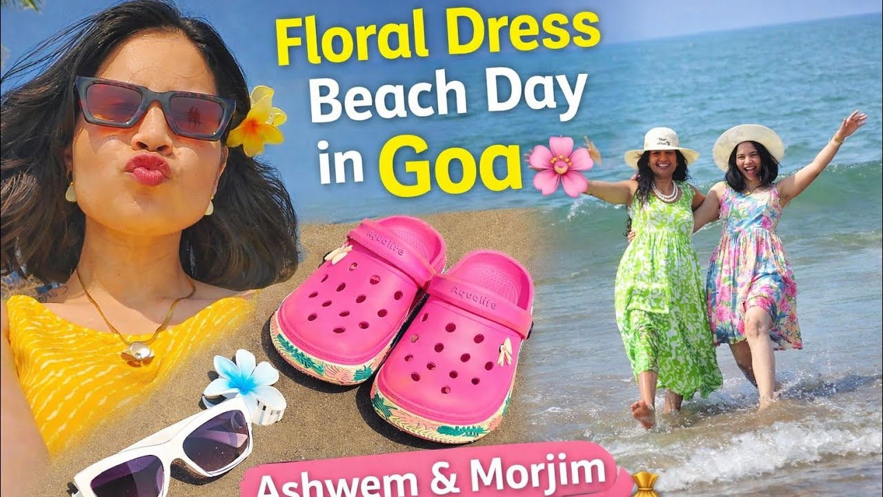 Floral Dress Beach Day in Goa | Morjim  & Ashwem Beach| Full Expense Reveal