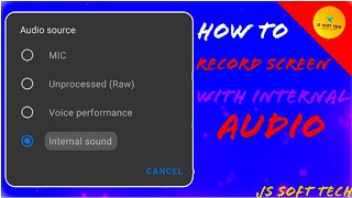 How to record the Screen with Internal Audio only | Simple Tricks | JS Soft Tech screenshot 3