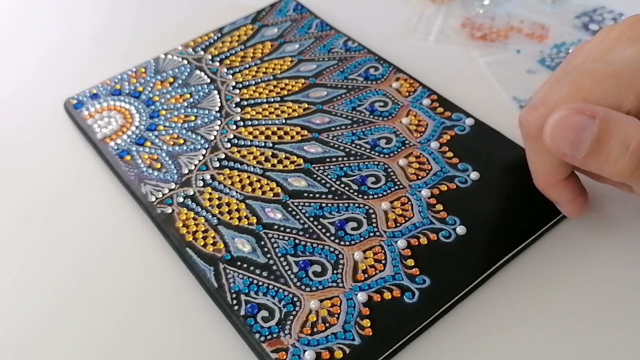 DP - Avis & Réalisation - Carnet Mandala soleil bleu - DIY Digital Art.De - Revue Diamond Painting