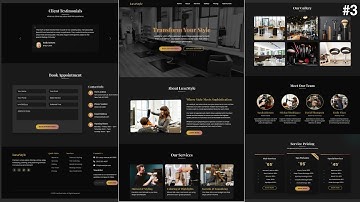 Responsive Hair Salon Website Using HTML CSS Javascript & Bootstrap 5.3 | Gallery & Team Section