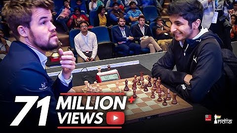 A match between magnus carlsen and vidit gujrathi📈