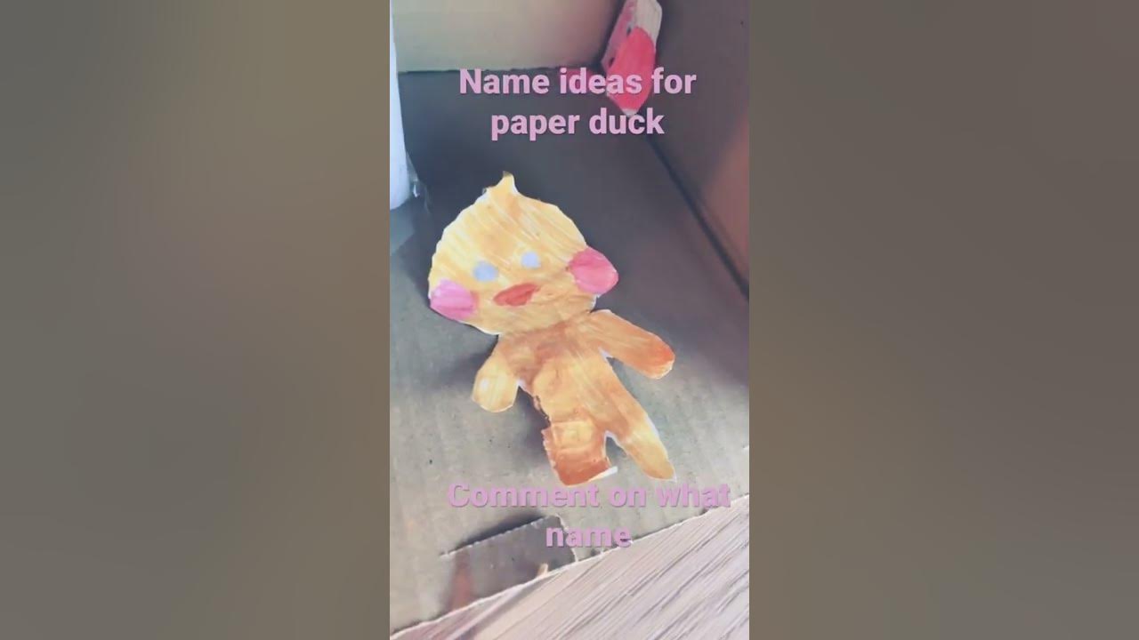 Accesories for my paper duck, his name its lolita#paper #duck #howmake
