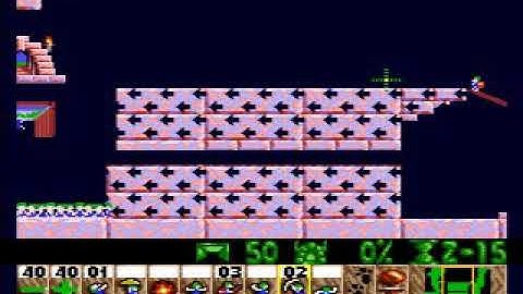 Lemmings Genesis Mayhem 30 Lemming ark orginal solution