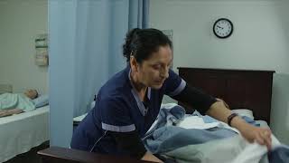 Dressing A Bedridden Resident