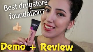 Review & 10hr Wear Test: L'Oreal 24hr Matte Cover Foundation #foundationreview #shopeemakeup