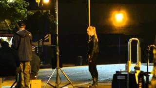 Kristen Bauer And Alexander Skarsgard Filming True Blood Season 4 On Location