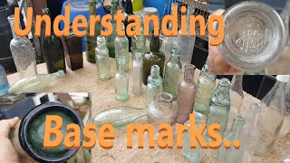 Australian Antique Bottles Part 5 -  A look at base mark identification, dating \& bottle makers