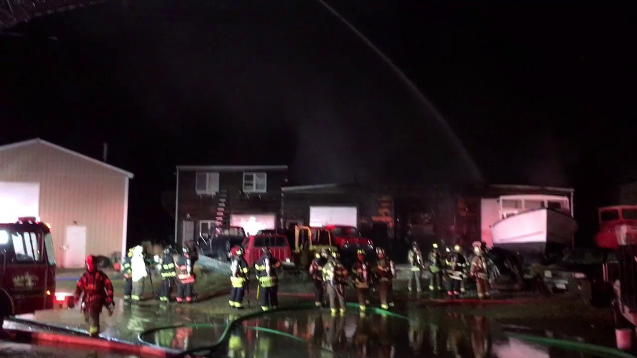 Crews battle fire at building in Chatham - YouTube