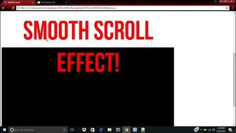 Make SMOOTH SCROLL to a point in WEBPAGE (onlclick) in HTML/CSS