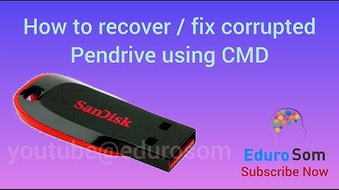 How to recover or fix a corrupted pendrive or memory card using cmd - Edurosom
