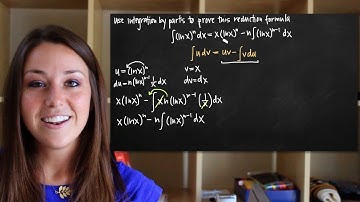 Integration by parts to prove the reduction formula (KristaKingMath)