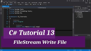 C# Intermediate I Tutorial 13 - FileStream Write File