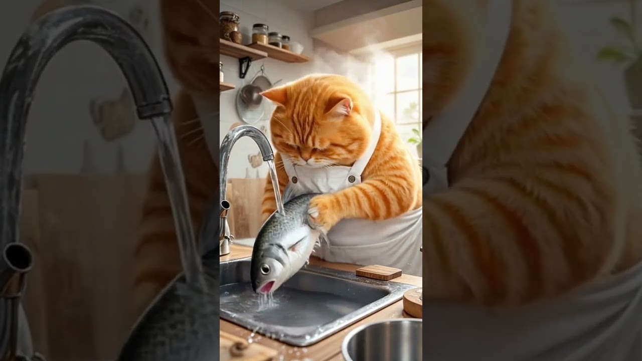 World’s First Cat Chef Cooking Challenge!