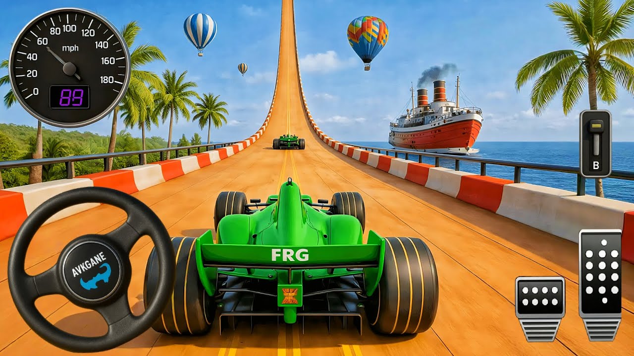 Impossible Mega Ramp Race 3D Challenge – GT Formula Car Stunt Master Simulator–Android Gameplay 2026