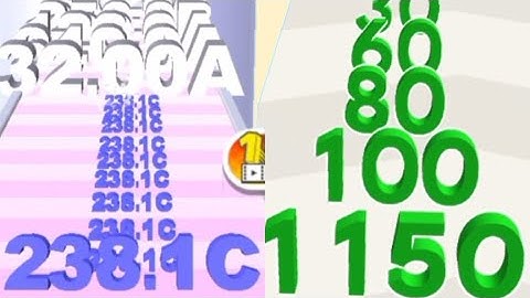 Lets Play Satisfying And Relaxing Additional Math Games - Number Stack Vs Number Merge Run