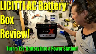 LICITTI Heavy Duty AC Battery Box Review. Turn a 12v Battery into a Power Station!