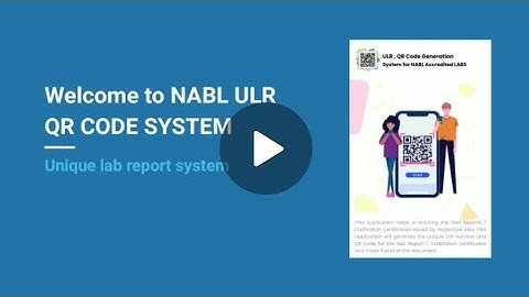 How to generate #ULRNumber & #QRCode for #NABL ACCREDITED Lab Reports nablulrqrcodegenerator.com