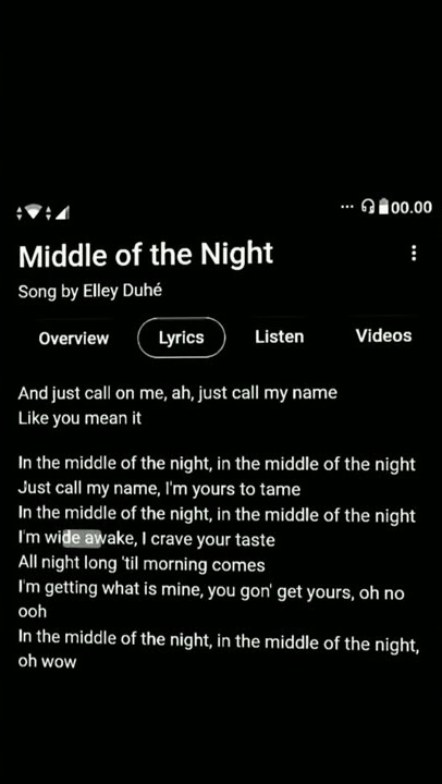 Story wa Lagu Middle Of The Night by Elley Duhe🎶