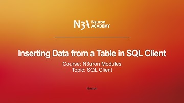 Inserting Data from a Table in SQL Client