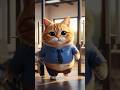 🐱 Orange Cat Works 9-5 Like a Human #Funny #Motivational #Shorts