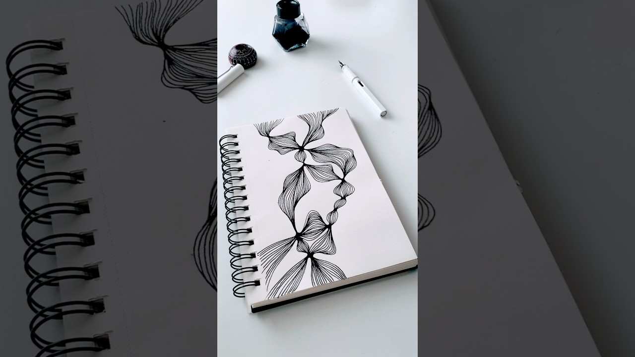 Fine Line Art Drawing with Ink - YouTube