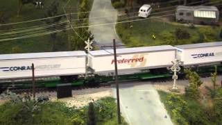 NS Intermodal Train on the Ohio Valley Sipping and Switching Society layout 10-19-13