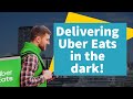 Delivering Uber Eats in the dark!