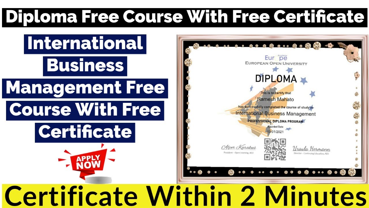 Free Online Business Management Courses with Certificates