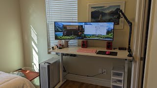 Cable Managing an Adjustable Sit/Stand Workstation