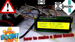 how to make a satellite controlled clock at home | GPS clock | time bomb