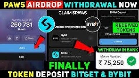 How To Withdraw Paws Tokens || Exchange Bybit and BITGET || New Airdrops 2025 ||