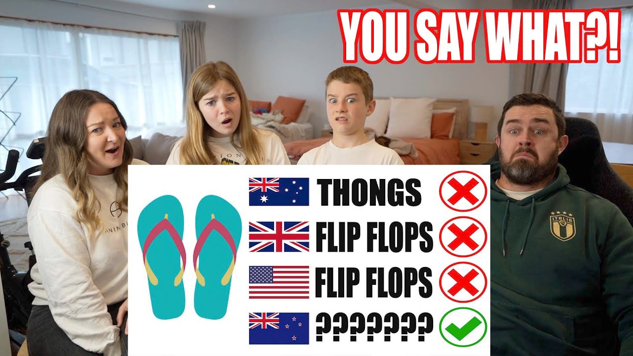 New Zealand Family Reacts to ONE LANGUAGE, FOUR ACCENTS | USA vs UK vs AUS vs NZ (English With Lucy)