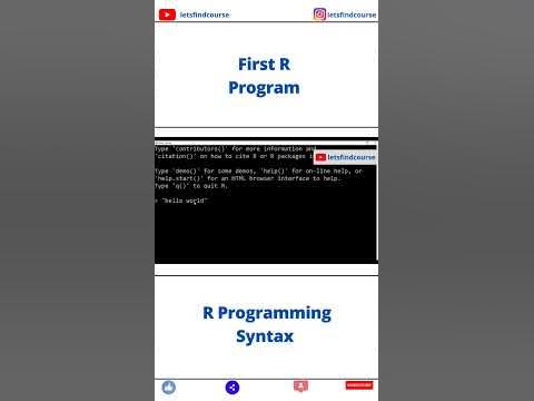 R Programming Syntax | First R Program #rprogramming - YouTube